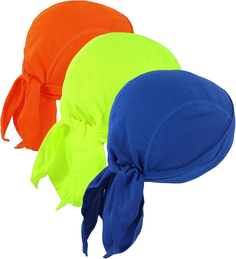 DOCILA 3 Pcs Do Rags for Men Skull Cap Bandana Hat Breathable Helmet Linner Beanie - Image 1